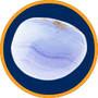 Agate océan bleue